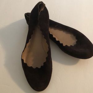Chloe size 39 1/2 brown suede flats